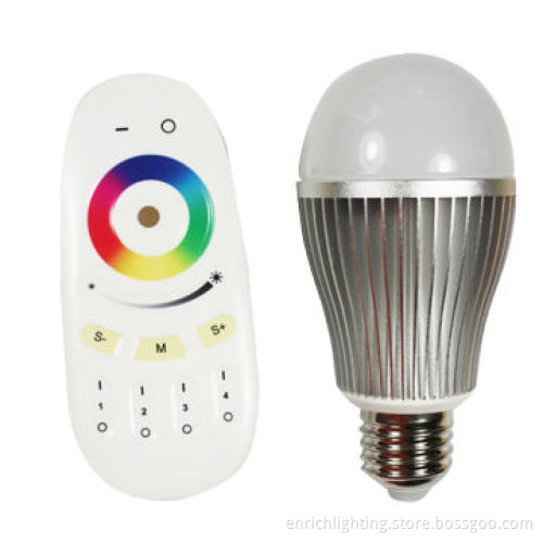 9W RGB LED Bulb with Remote Controller and E27 Base
